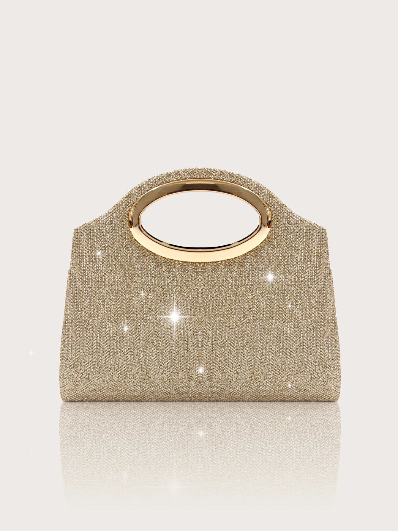 A gorgeous and sparkly party bag for women paired with a stunning four-piece rhinestone necklace, earrings and bracelet set.